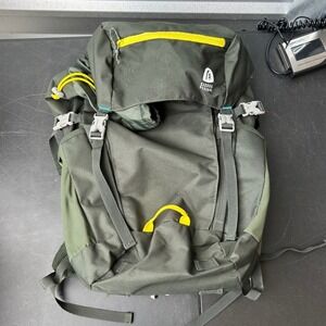 Sierra Designs Hiking Backpack Olive Green Yellow Outdoor Camping Daypack
